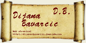 Dijana Bavarčić vizit kartica